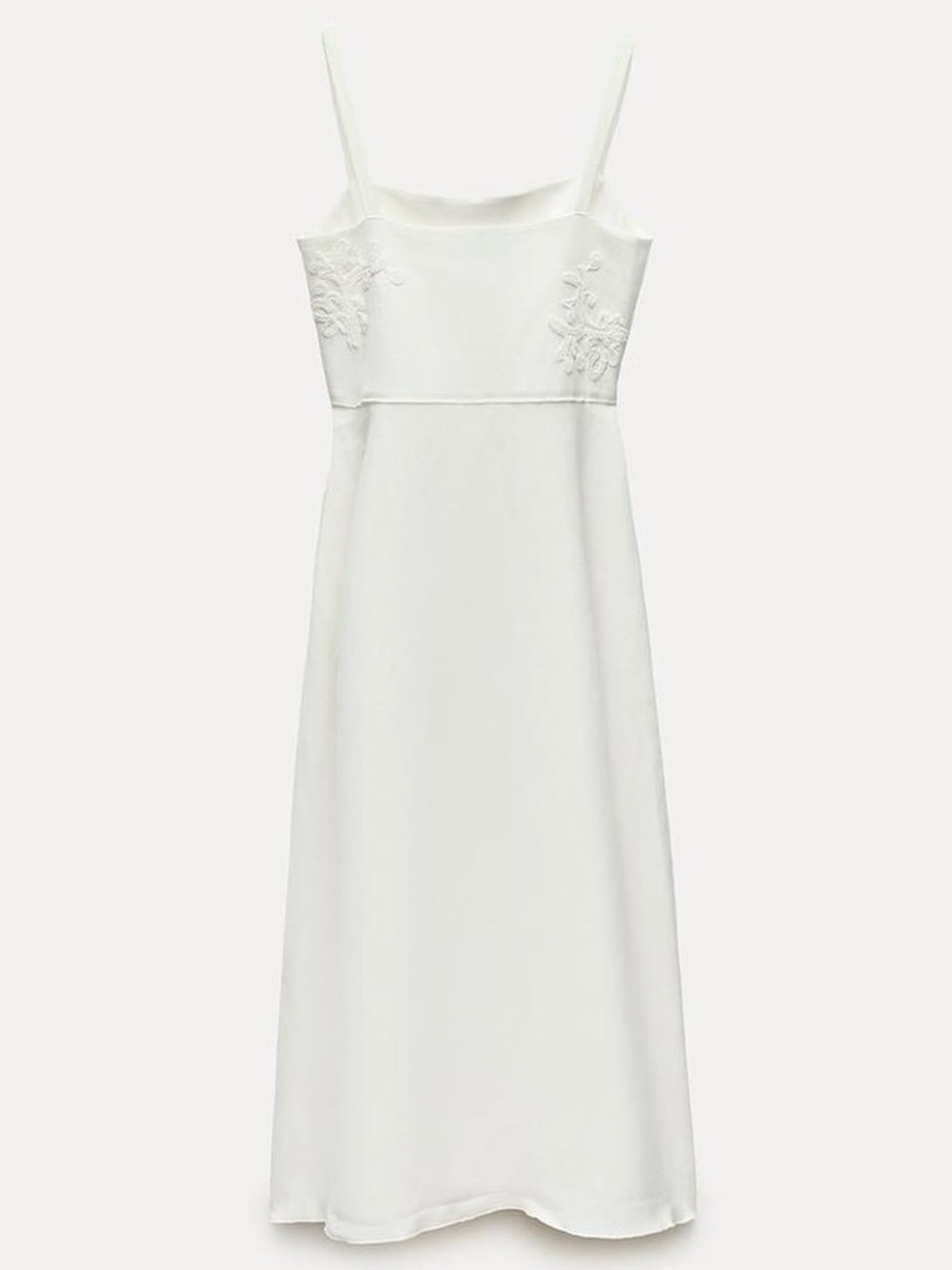 Zara Linen Blend Embroidered Midi Dress - Picture 6 of 11